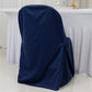 Scuba Stretch Folding Chair Cover Navy Blue - Wrinkle Free & Durable Slipcover