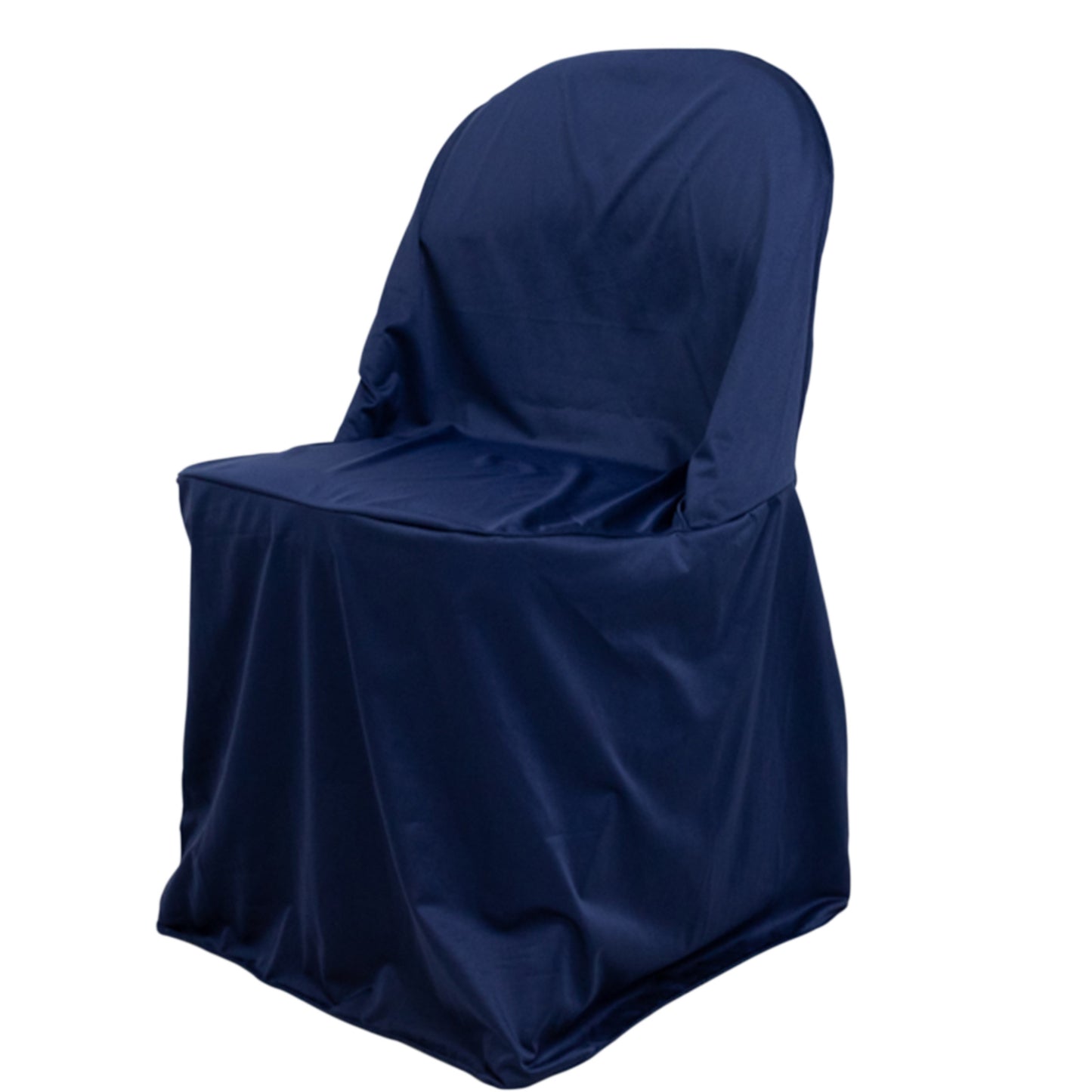 Scuba Stretch Folding Chair Cover Navy Blue - Wrinkle Free & Durable Slipcover