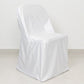 Scuba Stretch Folding Chair Cover White - Wrinkle Free & Durable Slipcover