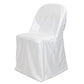Scuba Stretch Folding Chair Cover White - Wrinkle Free & Durable Slipcover
