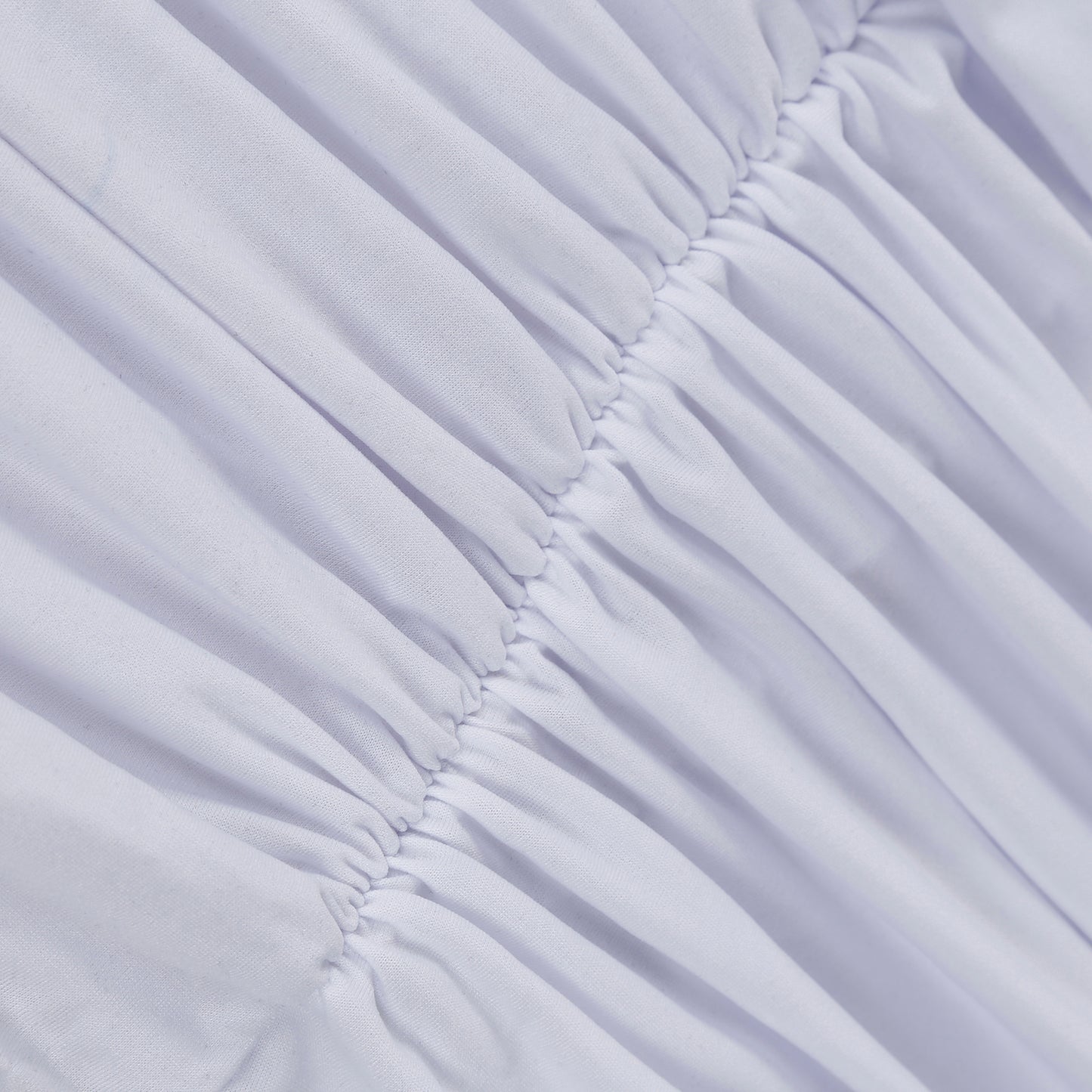 Spandex Folding Chair Cover White with Ruched Swag Back and Foot Pockets – Fitted Stretch Slipcover