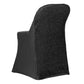 Black Spandex Stretch Folding Chair Cover, Fitted Chair Cover with Metallic Shimmer Tinsel