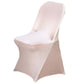Blush Rose Gold Spandex Stretch Fitted Folding Chair Cover - 160 GSM