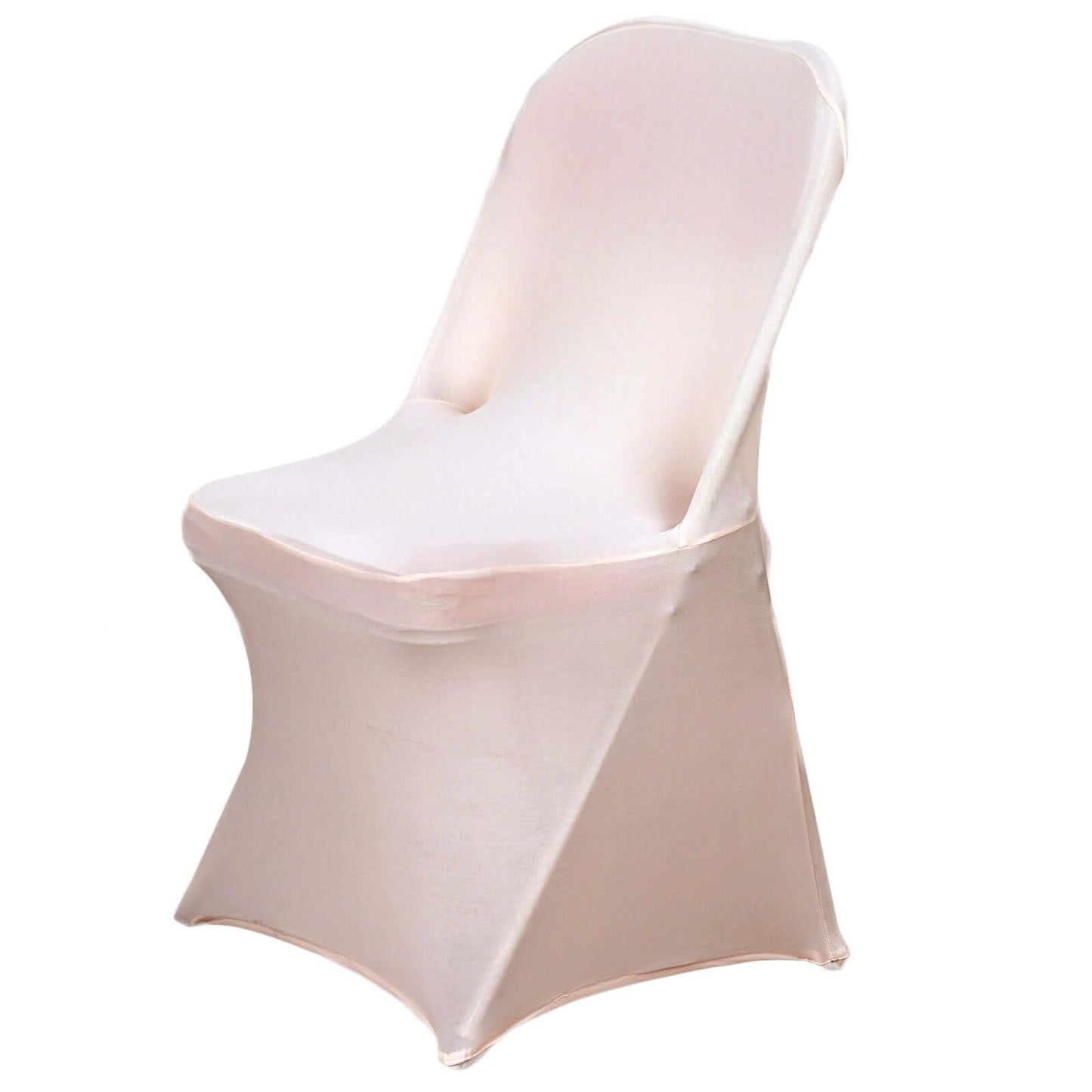 Blush Spandex Stretch Fitted Folding Chair Cover - 160 GSM