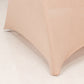 Nude spandex chair cover with silver rhinestone sash detail.