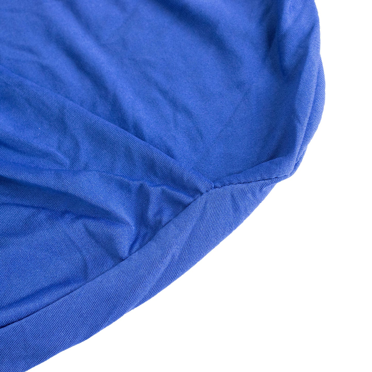 Royal Blue Spandex Folding Chair Cover with Silver Rhinestone Sash