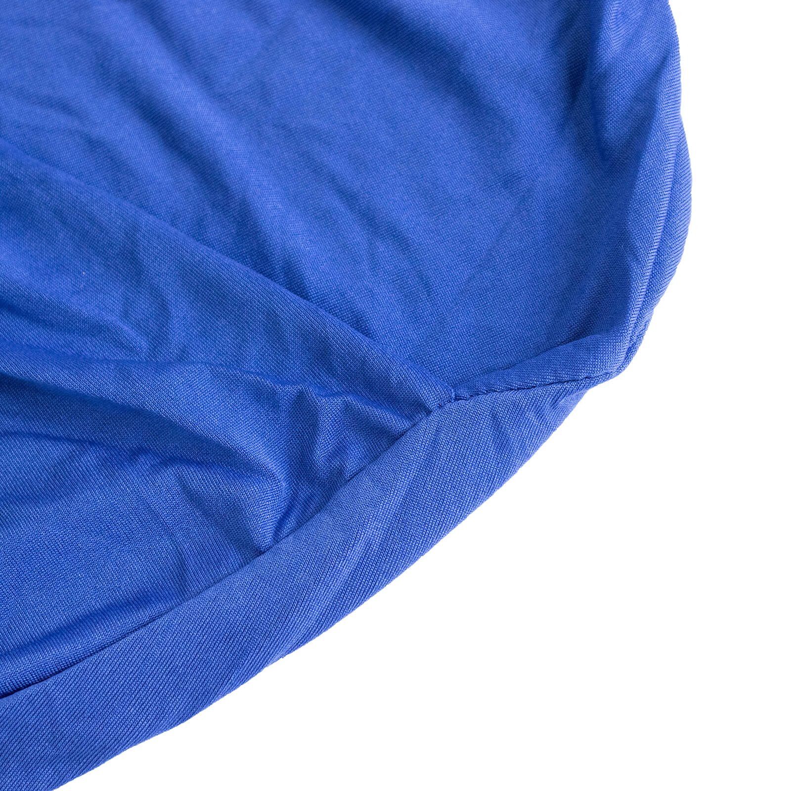 Royal Blue Spandex Folding Chair Cover with Silver Rhinestone Sash