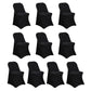 10 Pack Black Spandex Folding Slip On Chair Covers, Stretch Fitted Chair Covers - 160 GSM