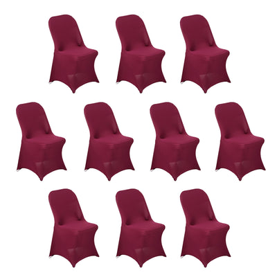 Elegant Design with Burgundy Spandex Chair Covers