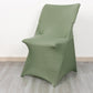 Dusty Sage Green Spandex Fitted Folding Chair Cover - 160 GSM