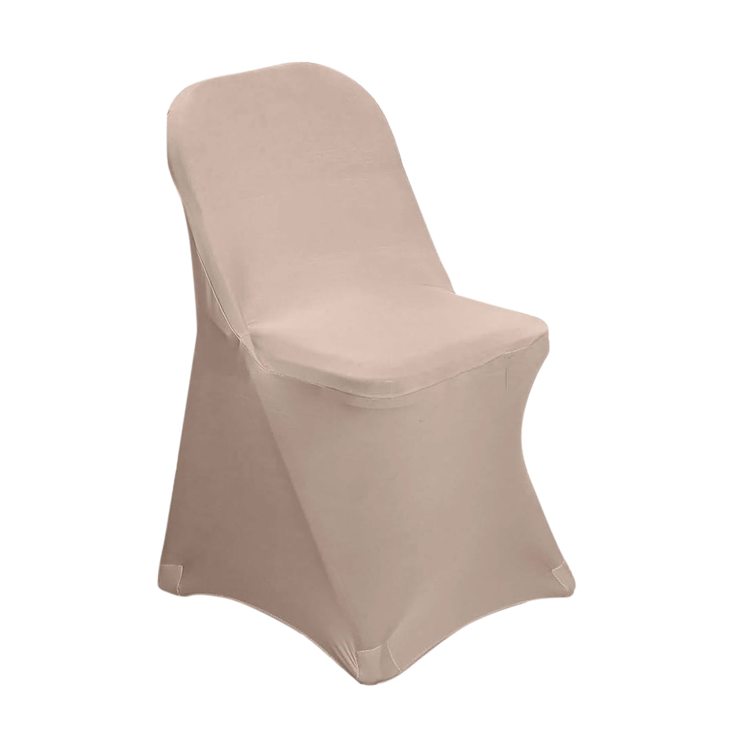 10 Pack Nude Spandex Folding Slip On Chair Covers, Stretch Fitted Chair Covers - 160 GSM