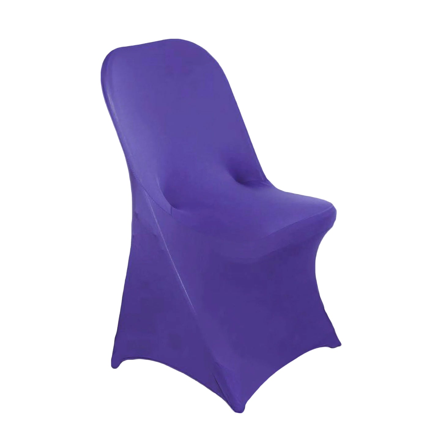 10 Pack Purple Spandex Folding Slip On Chair Covers, Stretch Fitted Chair Covers - 160 GSM