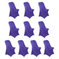 10 Pack Purple Spandex Folding Slip On Chair Covers, Stretch Fitted Chair Covers - 160 GSM