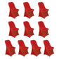 10 Pack Red Spandex Folding Slip On Chair Covers, Stretch Fitted Chair Covers - 160 GSM