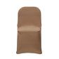 Taupe Spandex Stretch Fitted Folding Chair Cover - 160 GSM