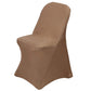 Taupe Spandex Stretch Fitted Folding Chair Cover - 160 GSM