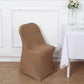 10 Pack Taupe Spandex Folding Slip On Chair Covers, Stretch Fitted Chair Covers - 160 GSM