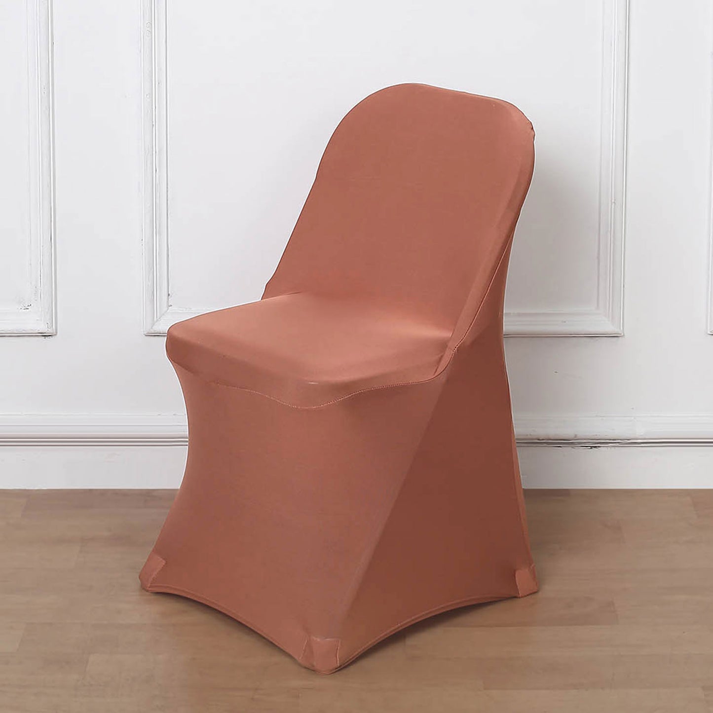 Terracotta (Rust) Spandex Stretch Fitted Folding Chair Cover - 160 GSM