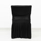 Black Spandex Pleated Lifetime Folding Chair Cover – Stretch Slipcover with Floor-Length Skirt, Also Fits Standard Chairs