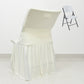 Ivory Spandex Pleated Lifetime Folding Chair Cover – Stretch Slipcover with Floor-Length Skirt, Also Fits Standard Chairs