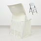 Ivory Spandex Pleated Lifetime Folding Chair Cover – Stretch Slipcover with Floor-Length Skirt, Also Fits Standard Chairs