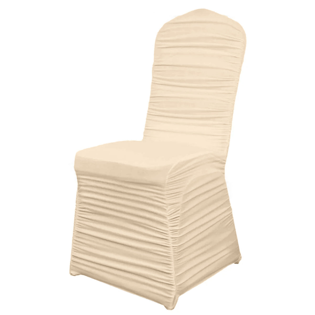 Champagne Rouge Stretch Spandex Fitted Banquet Chair Cover