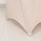 Blush banquet chair cover with silver rhinestone sash band.