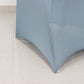 Dusty blue spandex banquet chair cover with rhinestone sash