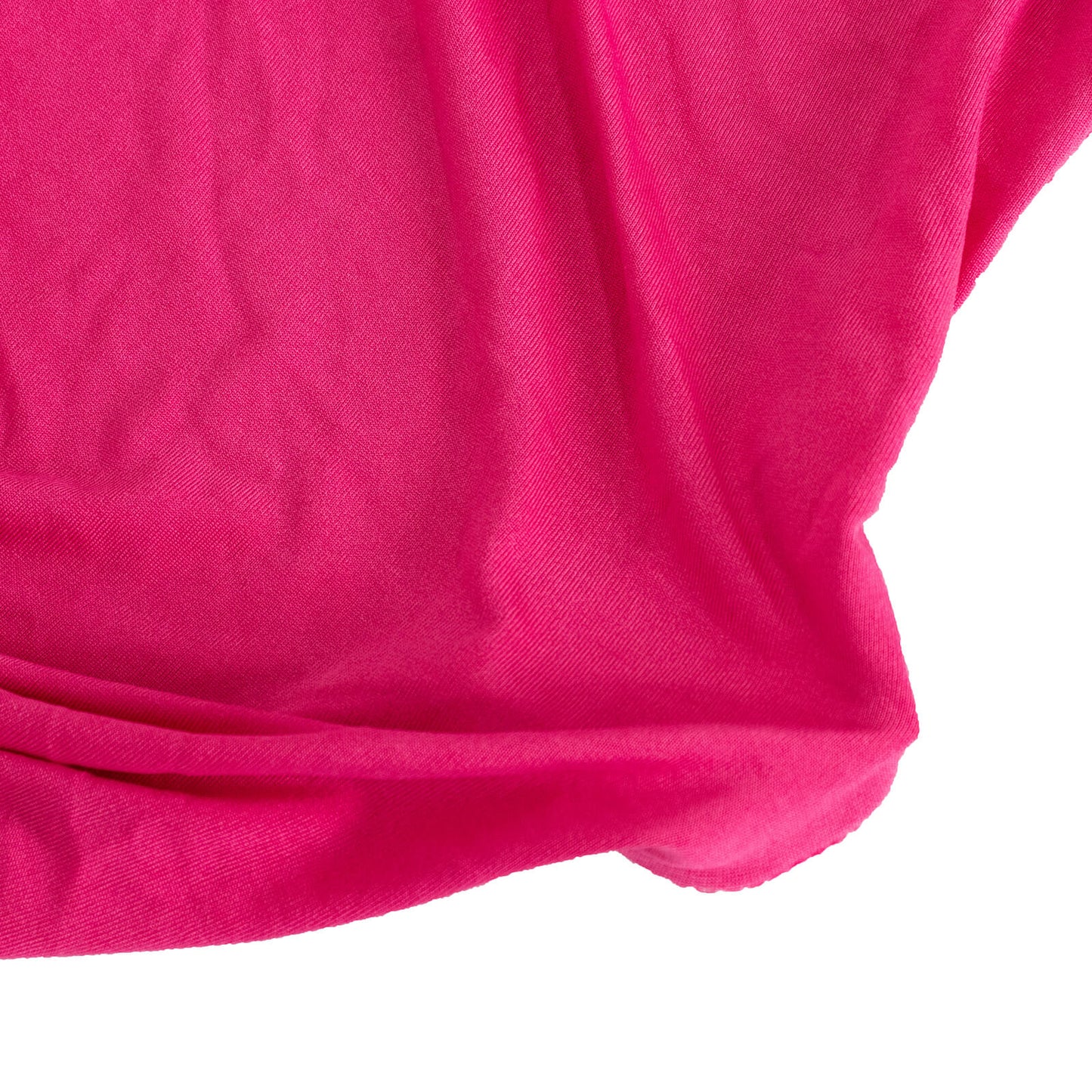Fuchsia spandex banquet chair cover with silver rhinestone sash.
