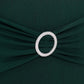 Hunter Emerald Green Spandex Banquet Chair Cover with Silver Rhinestone Buckled Sash Band, Stretched Fitted Slip On Chair Cover