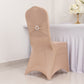 Nude Spandex Banquet Chair Cover with Silver Rhinestone Buckled Sash Band, Stretched Fitted Slip On Chair Cover