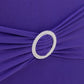 Purple Spandex Banquet Chair Cover with Silver Rhinestone Buckled Sash Band, Stretched Fitted Slip On Chair Cover