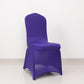 Purple Spandex Banquet Chair Cover with Silver Rhinestone Buckled Sash Band, Stretched Fitted Slip On Chair Cover