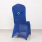 Royal Blue Spandex Banquet Chair Cover with Silver Rhinestone Buckled Sash Band, Stretched Fitted Slip On Chair Cover