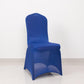 Royal Blue Spandex Banquet Chair Cover with Silver Rhinestone Buckled Sash Band, Stretched Fitted Slip On Chair Cover