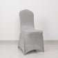Silver spandex banquet chair cover with rhinestone sash band