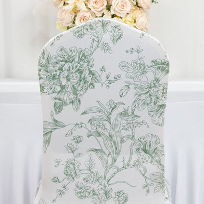 Styling Ideas for Dusty Sage Green French Toile Chair Covers