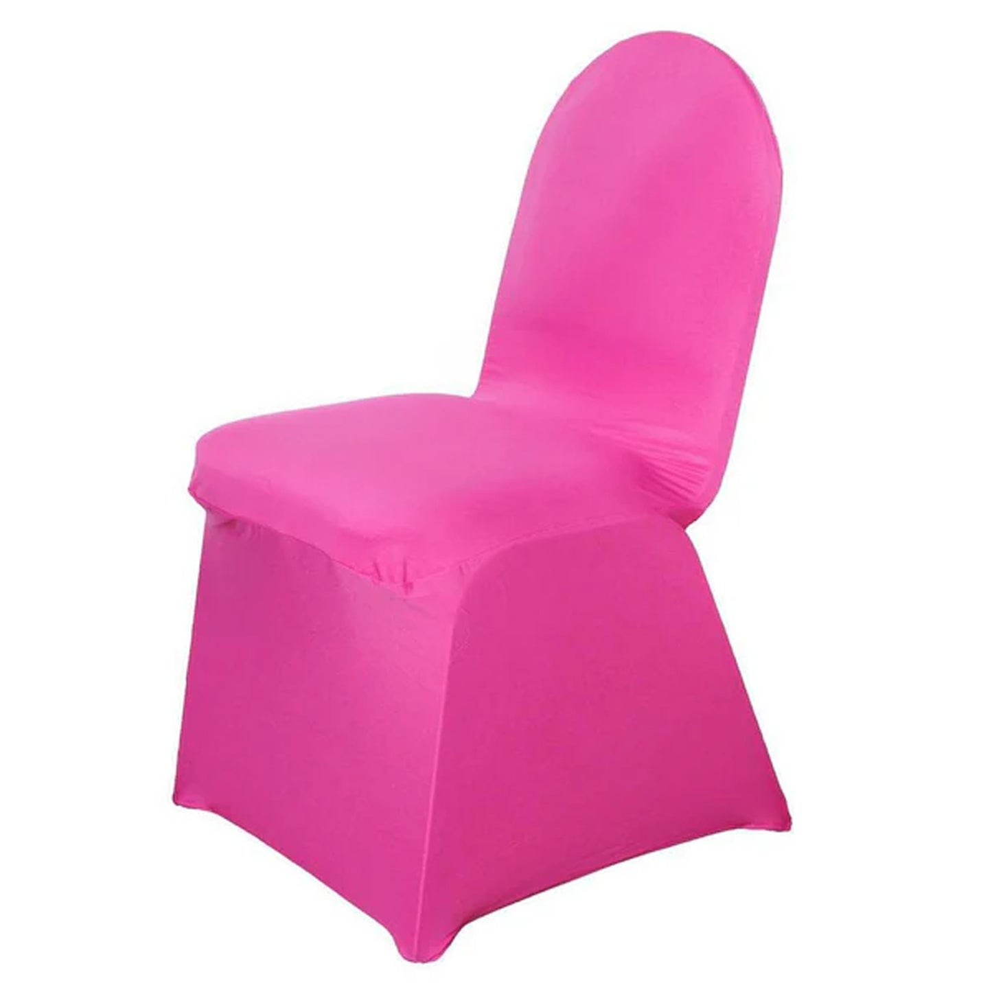 Fuchsia Spandex Stretch Fitted Banquet Chair Cover - 160 GSM