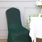10 Pack Hunter Emerald Green Spandex Fitted Banquet Chair Covers, Reusable Stretched Slip On Chair Covers