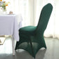10 Pack Hunter Emerald Green Spandex Fitted Banquet Chair Covers, Reusable Stretched Slip On Chair Covers