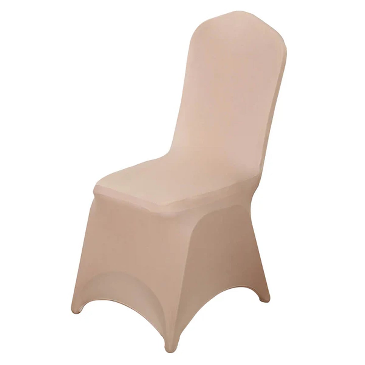 Nude Spandex Stretch Fitted Banquet Chair Cover - 160 GSM#whtbkgd