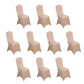 10 Pack Nude Spandex Fitted Banquet Chair Covers, Reusable Stretched Slip On Chair Covers