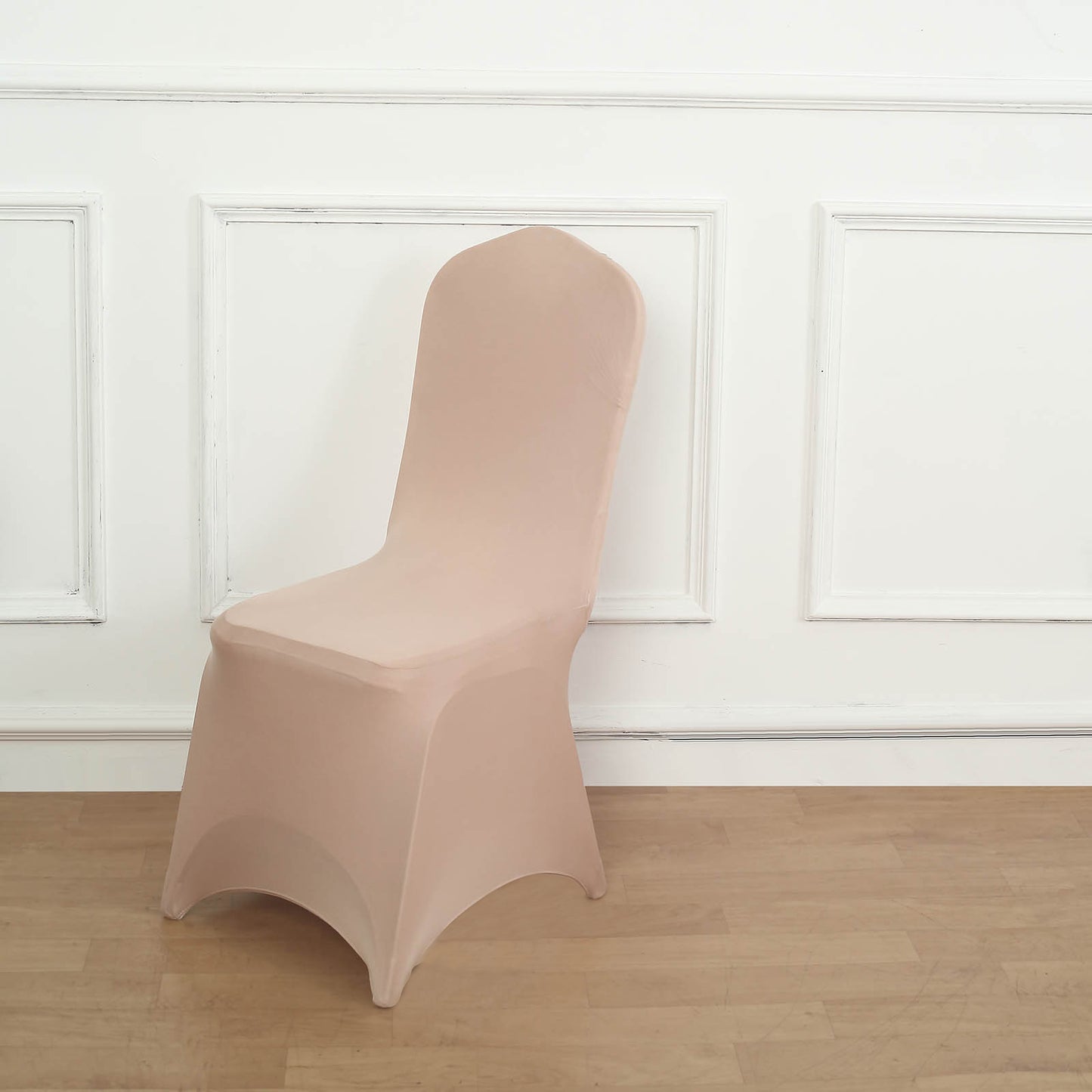 Nude Spandex Stretch Fitted Banquet Chair Cover - 160 GSM