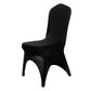 3-Way Open Arch Black Premium Stretch Spandex Wedding Chair Cover, Fitted Banquet Chair Cover with Foot Pockets - 160 GSM