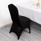 3-Way Open Arch Black Premium Stretch Spandex Wedding Chair Cover, Fitted Banquet Chair Cover with Foot Pockets - 160 GSM