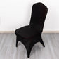 3-Way Open Arch Black Premium Stretch Spandex Wedding Chair Cover, Fitted Banquet Chair Cover with Foot Pockets - 160 GSM