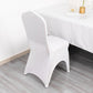 3-Way Open Arch White Premium Stretch Spandex Wedding Chair Cover, Fitted Banquet Chair Cover with Foot Pockets - 160 GSM