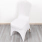 3-Way Open Arch White Premium Stretch Spandex Wedding Chair Cover, Fitted Banquet Chair Cover with Foot Pockets - 160 GSM