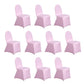 10 Pack Pink Spandex Fitted Banquet Chair Covers, Reusable Stretched Slip On Chair Covers