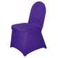 10 Pack Purple Spandex Fitted Banquet Chair Covers, Reusable Stretched Slip On Chair Covers